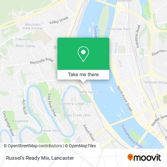 Russel's Ready Mix map