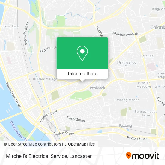 Mitchell's Electrical Service map