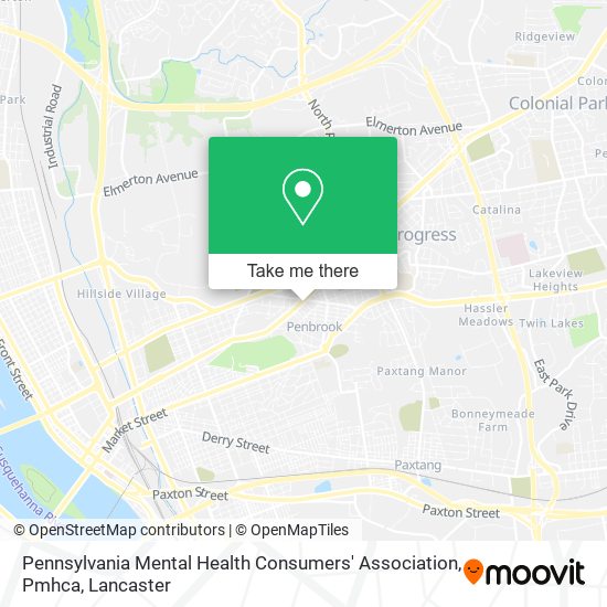 Pennsylvania Mental Health Consumers' Association, Pmhca map