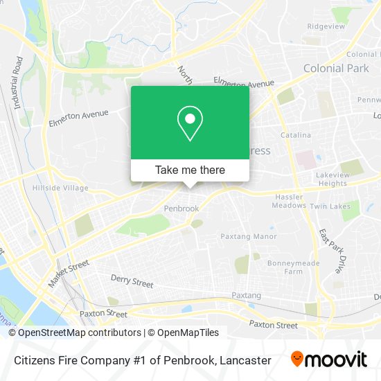 Citizens Fire Company #1 of Penbrook map