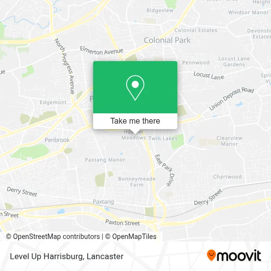 Level Up Harrisburg map