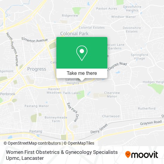 Women First Obstetrics & Gynecology Specialists Upmc map