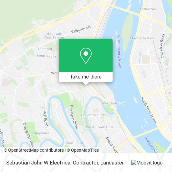 Mapa de Sebastian John W Electrical Contractor