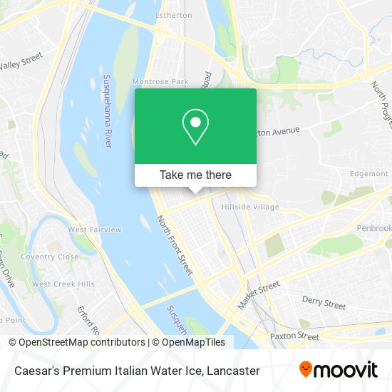 Caesar's Premium Italian Water Ice map