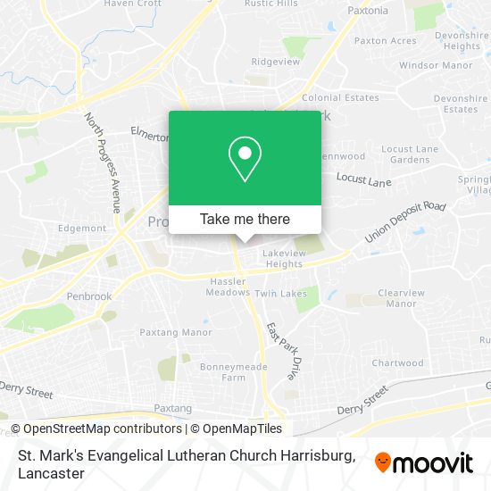 St. Mark's Evangelical Lutheran Church Harrisburg map