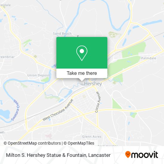 Milton S. Hershey Statue & Fountain map
