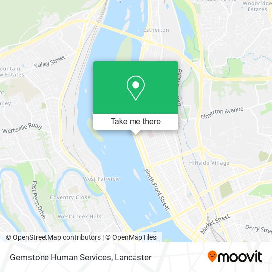 Gemstone Human Services map