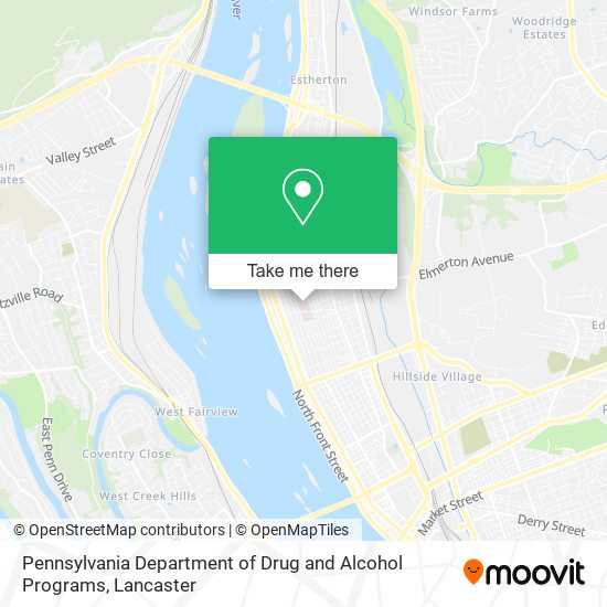Pennsylvania Department of Drug and Alcohol Programs map