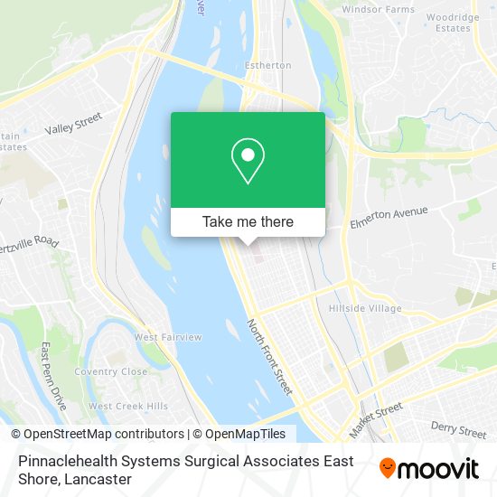 Pinnaclehealth Systems Surgical Associates East Shore map