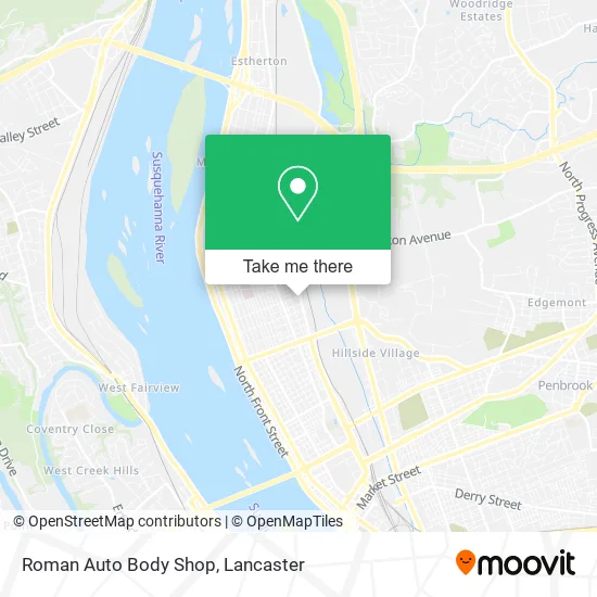 Roman Auto Body Shop map