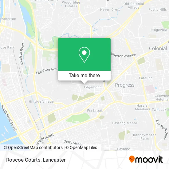 Roscoe Courts map