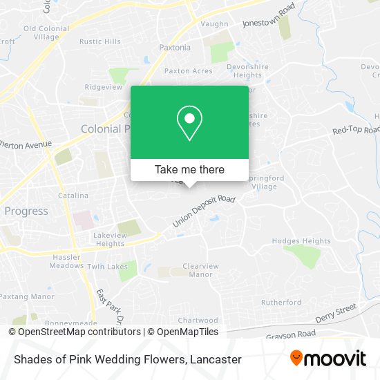 Shades of Pink Wedding Flowers map