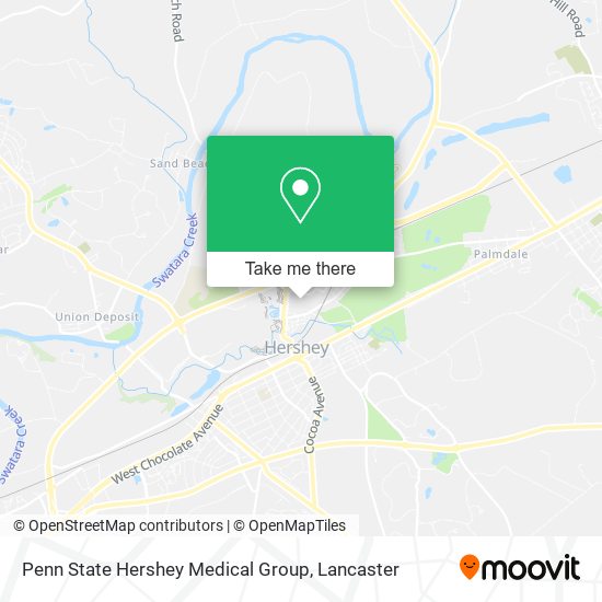 Mapa de Penn State Hershey Medical Group