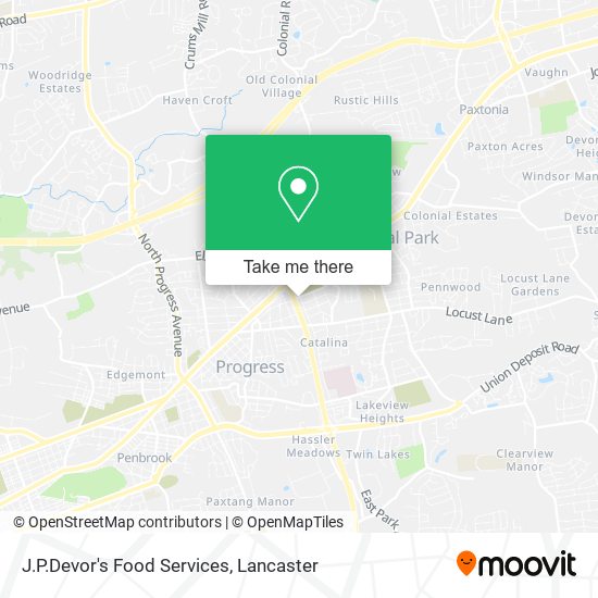 J.P.Devor's Food Services map