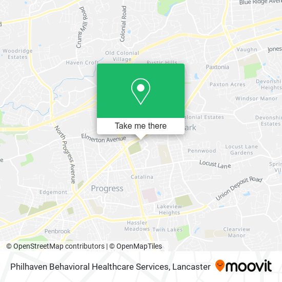 Mapa de Philhaven Behavioral Healthcare Services