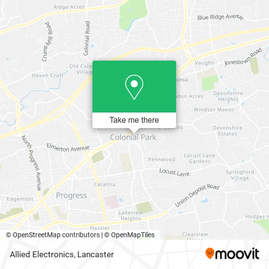 Allied Electronics map