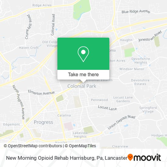 New Morning Opioid Rehab Harrisburg, Pa map