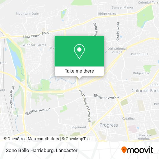 Sono Bello Harrisburg map