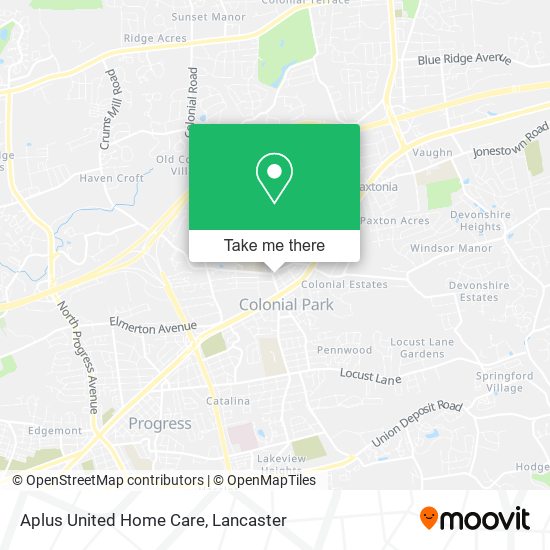 Aplus United Home Care map