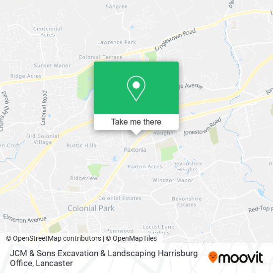 JCM & Sons Excavation & Landscaping Harrisburg Office map