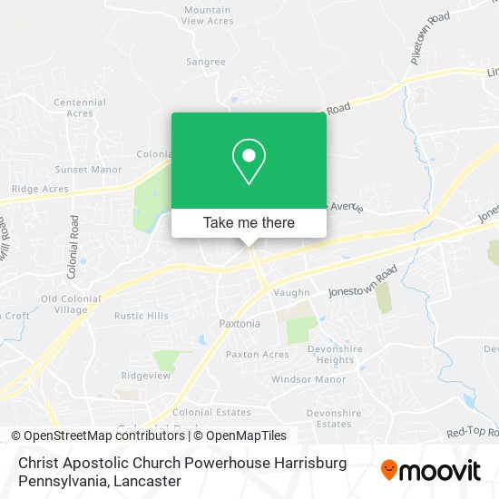 Christ Apostolic Church Powerhouse Harrisburg Pennsylvania map