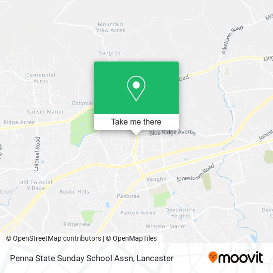 Mapa de Penna State Sunday School Assn