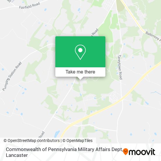 Mapa de Commonwealth of Pennsylvania Military Affairs Dept