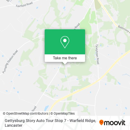 Gettysburg Story Auto Tour Stop 7 - Warfield Ridge map
