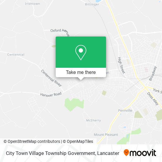 Mapa de City Town Village Township Government
