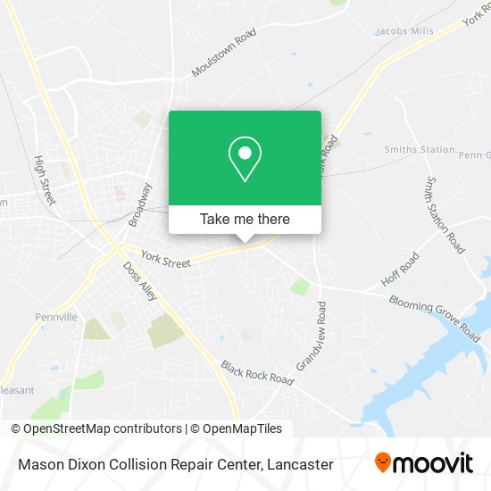 Mason Dixon Collision Repair Center map