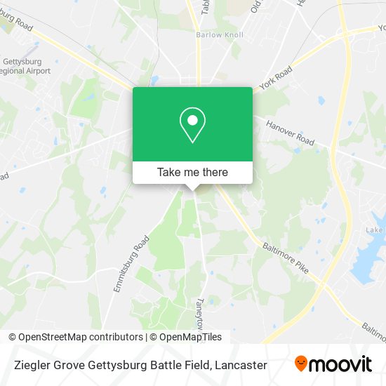 Ziegler Grove Gettysburg Battle Field map