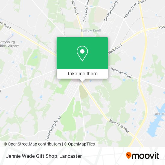 Jennie Wade Gift Shop map