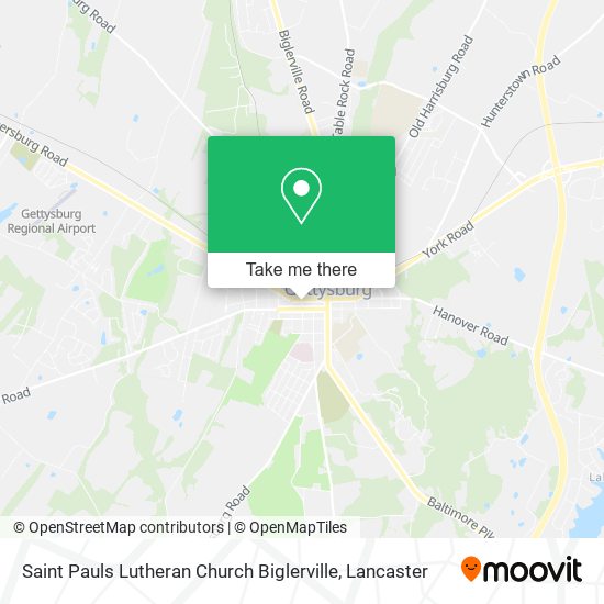 Saint Pauls Lutheran Church Biglerville map