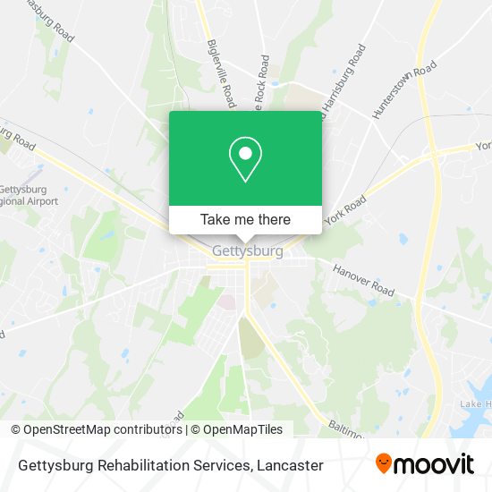 Mapa de Gettysburg Rehabilitation Services