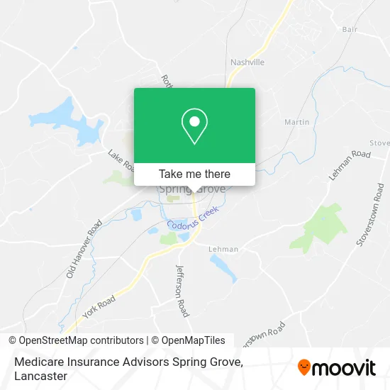 Medicare Insurance Advisors Spring Grove map