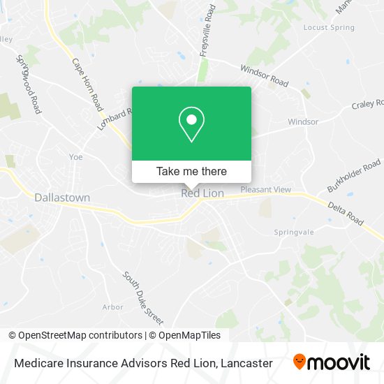 Medicare Insurance Advisors Red Lion map