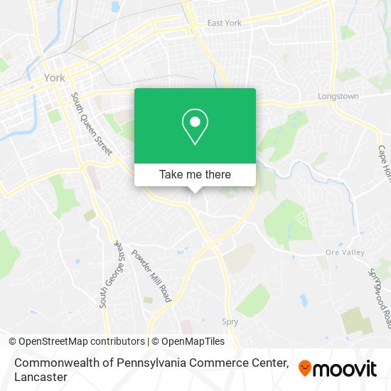 Commonwealth of Pennsylvania Commerce Center map