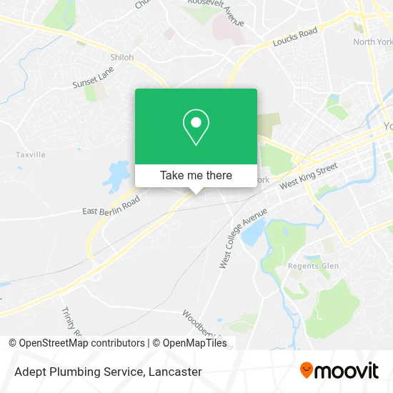 Adept Plumbing Service map