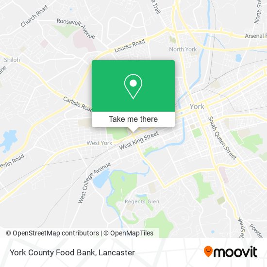 York County Food Bank map