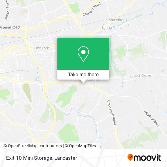 Exit 10 Mini Storage map
