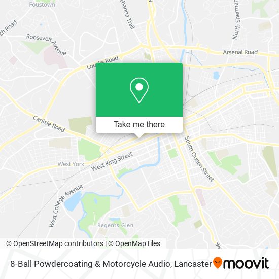 8-Ball Powdercoating & Motorcycle Audio map