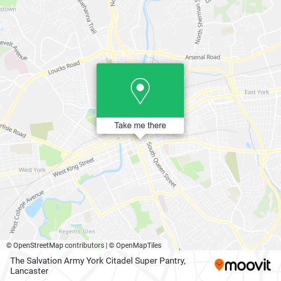 The Salvation Army York Citadel Super Pantry map