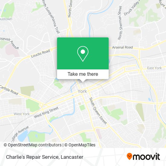 Charlie's Repair Service map