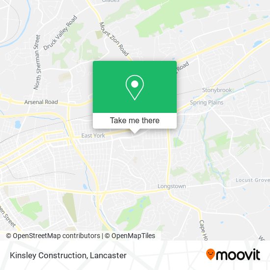 Kinsley Construction map