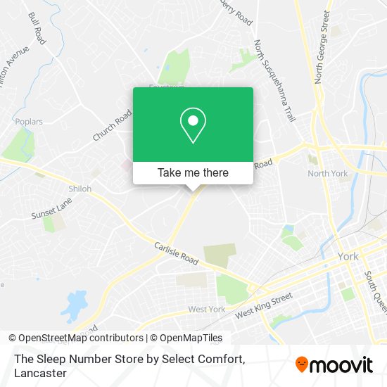 The Sleep Number Store by Select Comfort map