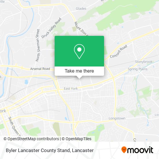 Mapa de Byler Lancaster County Stand