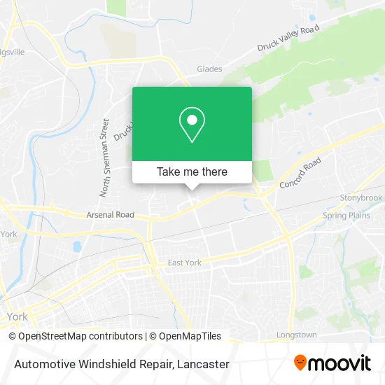 Automotive Windshield Repair map