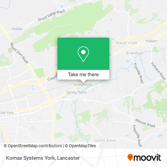 Mapa de Komax Systems York