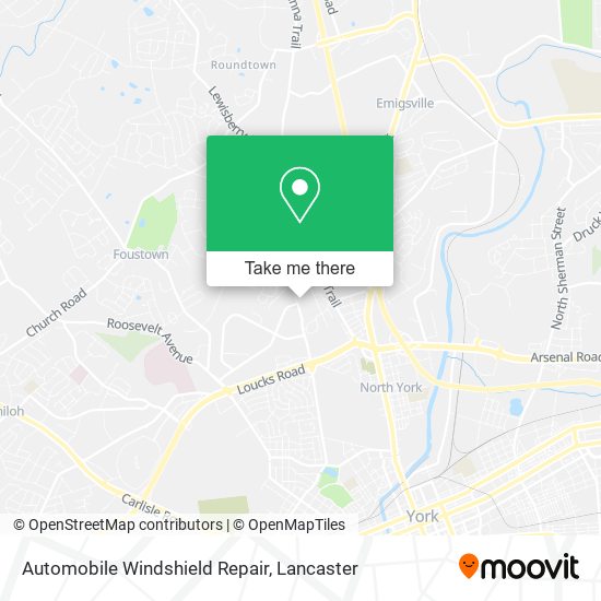 Automobile Windshield Repair map