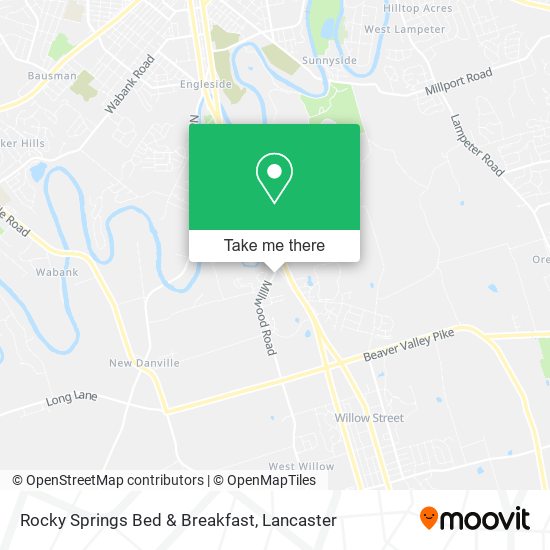 Rocky Springs Bed & Breakfast map